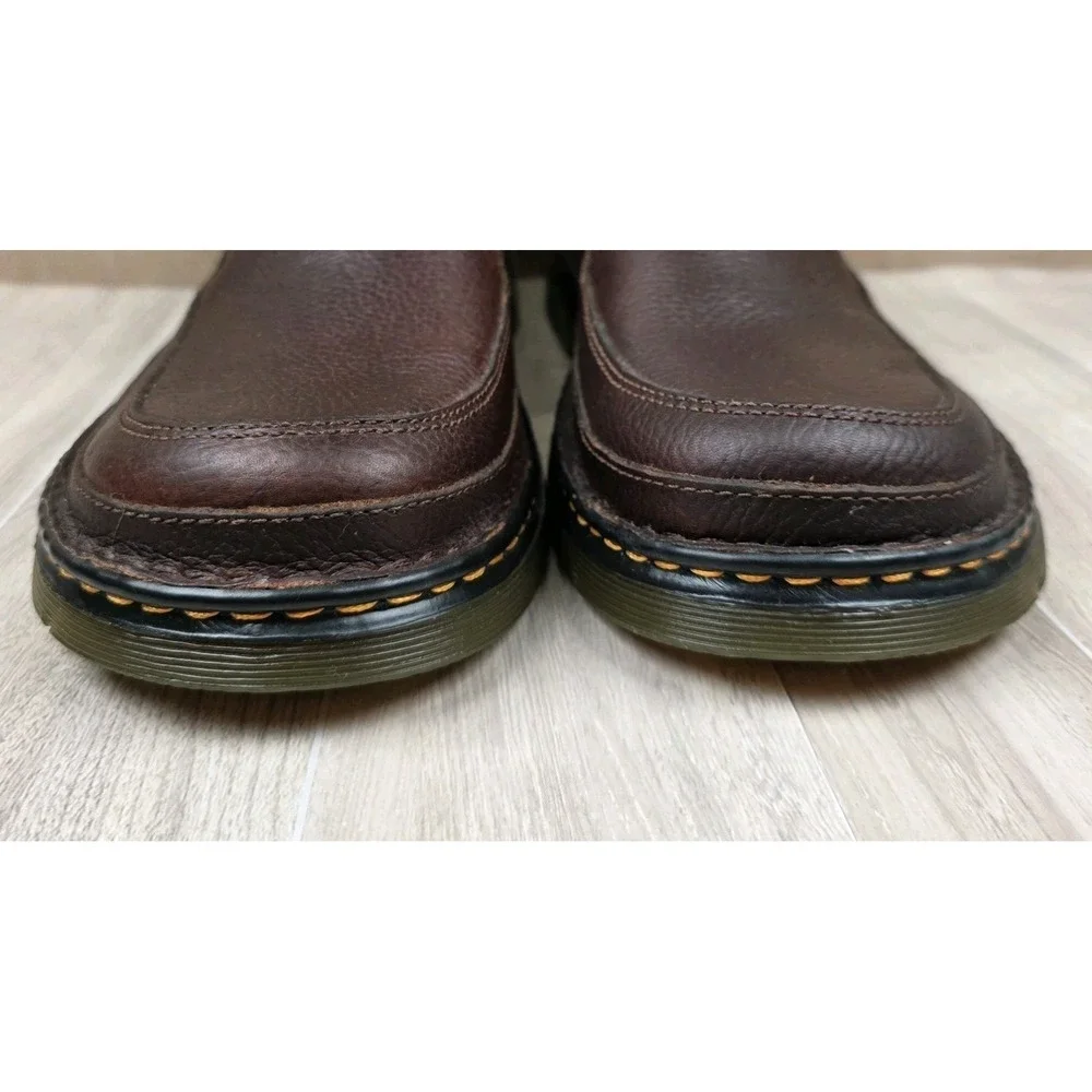 Dr Martens Mens Orson Loafers Size 12M Brown Leather Slip On Lug Sole Shoes NEW
